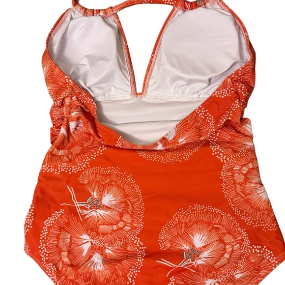 New! Bathing Suit - 1 Piece Women’s XL. Orange and White with Adjustable Straps. - Picture 8 of 8